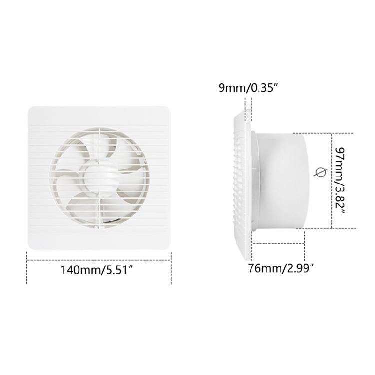 Etkili Egzoz Fanı 4 İnç Duvar Havalandırma Fanı Ev İçin Banyo Egzoz Fanı