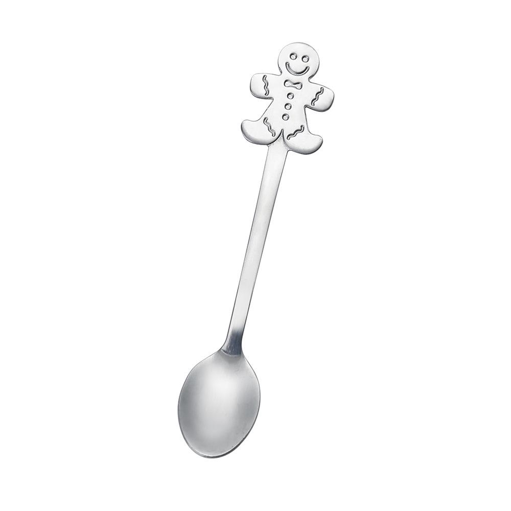 Stainless Steel Cartoon Snowman Coffee & Dessert Stirring Spoon