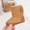 Cross-Border Winter Baby Velcro Cotton Warm Shoes with Plus Velvet Soft Sole.