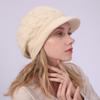 Fried Dough Twists Knit Hat Plush Thickened Warm Wool Hat Suitable for outdoor wind protection in autumn and winter