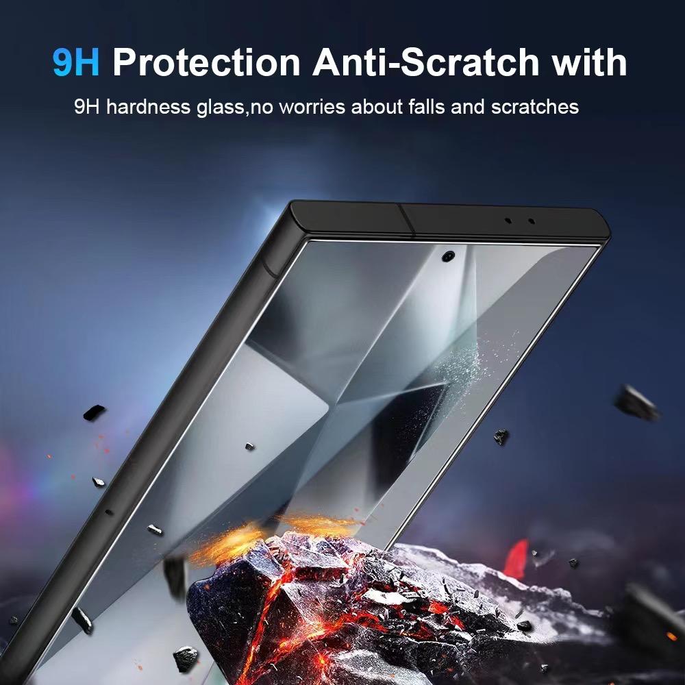 0.18mm Ultra-Thin Fingerprints Unlocking Matte Full Cover Tempered Glass Screen Protector For Samsung Galaxy S25 S24 S23 S22 S21 Ultra Plus
