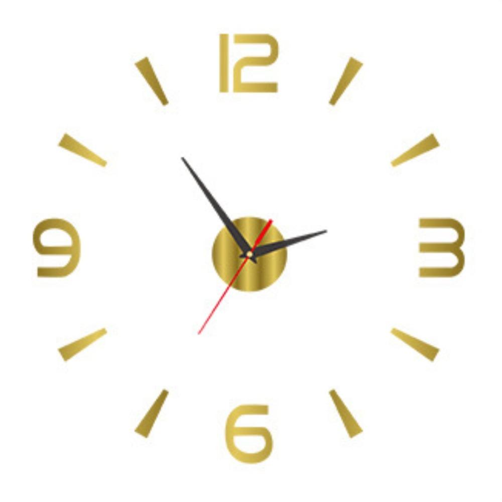 

Frameless DIY Wall Clock Acrylic Without Punching Night Light Arrows Decal Wall Decoration Wall Mechanism Home Silent Clock золотий