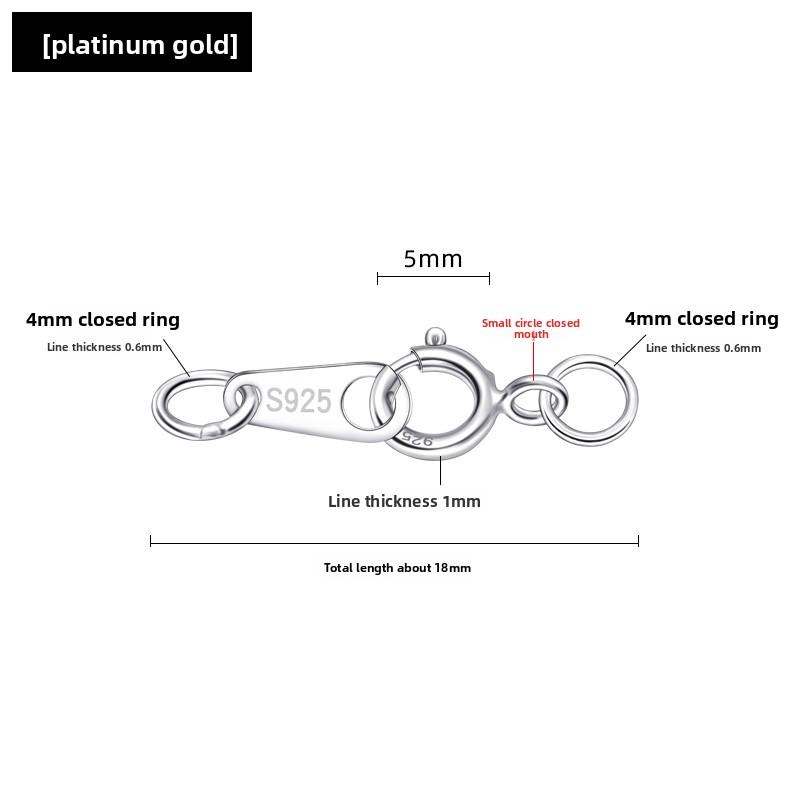 XD bead necklace clasp accessories S925 silver spring clasp multifunctional gold-plated lobster clasp handmade DIY