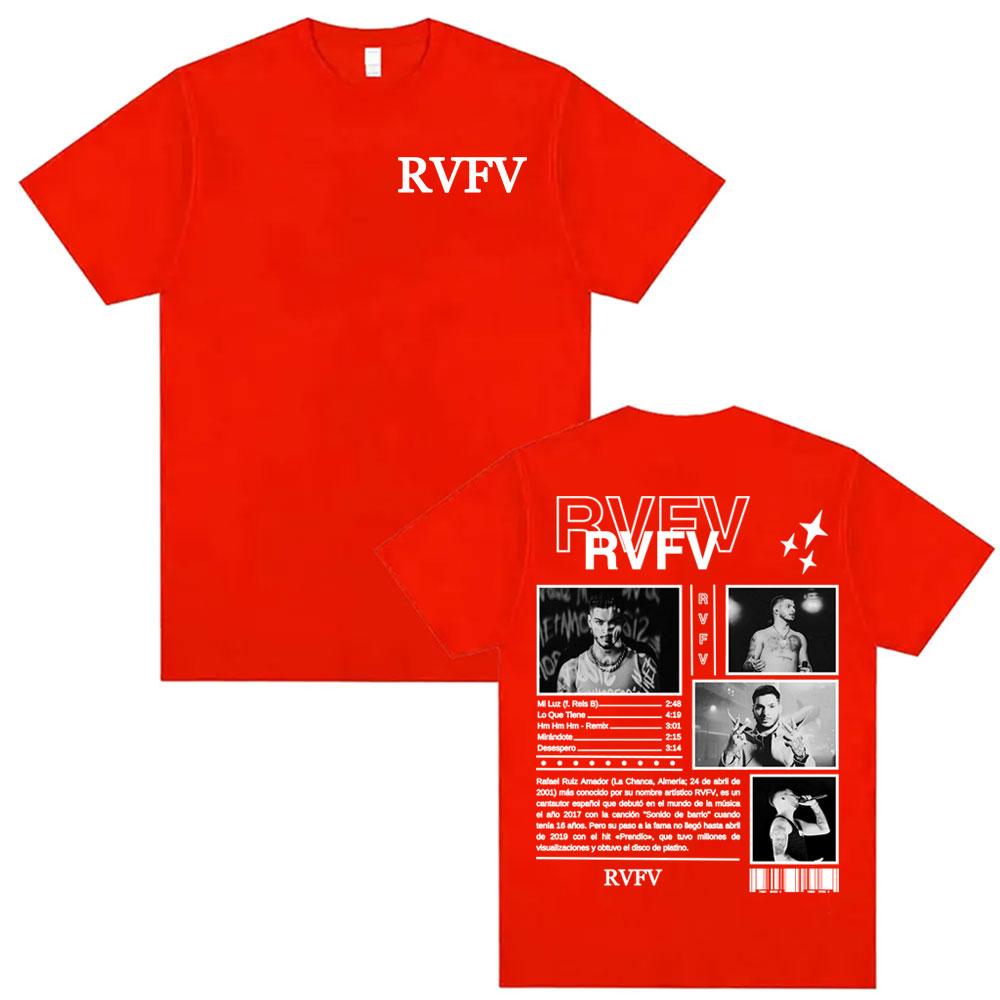 Rapper RVFV Eltiburón Tour 2024 Cover T Shirts Fashion Casual O-Neck Short Sleeve T-shirt Men Women Oversized T Shirt Streetwear