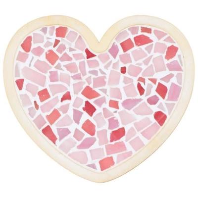 Mosaic Kit - ARTEMIO - Heart - 14 X 15.5 Cm - Plaster - Glue - Colored Tesserae