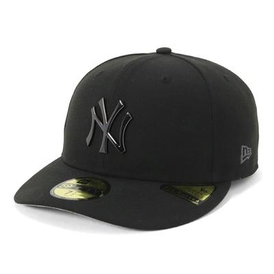 Newera Cap 59FIFTY 14707323 NER36C3114 MLB New York Yankees NY Black Black 7 Metal Badge MLB ONSPOTZ Exclusive Hat 5950 New Era Deep BB Cap UV