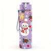 1PC Santa Gnome Snow Christmas Pattern Print 750ml Color Plastic Sports Water Bottle Leakproof Flip Straw Lid Suitable for Sports Office Home Use