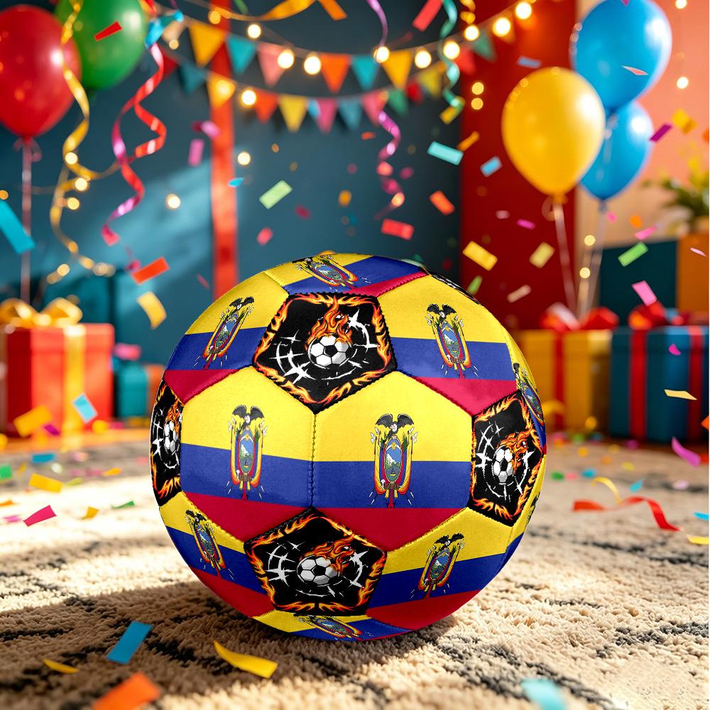 1 pz Pallone da Calcio Tema Sportivo Ecuadoriano Taglia 5 Professionale Partita Allenamento Calcio Sport Indoor & Outdoor Leggero Durevole c6612