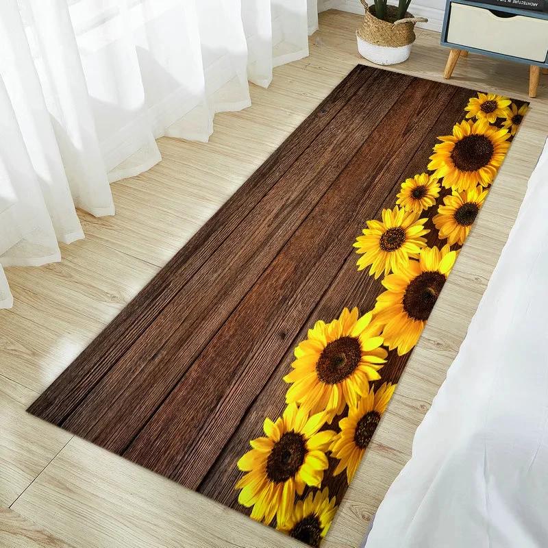 Non-slip Floor Rug Sunflower Print Doormat for Entrance Floor Mat Doormat Carpet Tapis Kitchen Mat Area Rug Home Decor