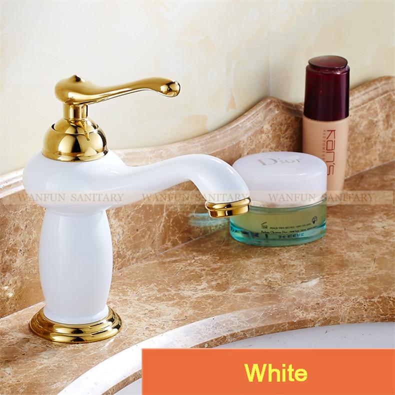 

Смеситель для раковины из латуни, хрома и серебра, смеситель для ванной комнаты с одной ручкой, смеситель для ванной, туалета, смесители для горячей и холодной воды XM-1021 белый