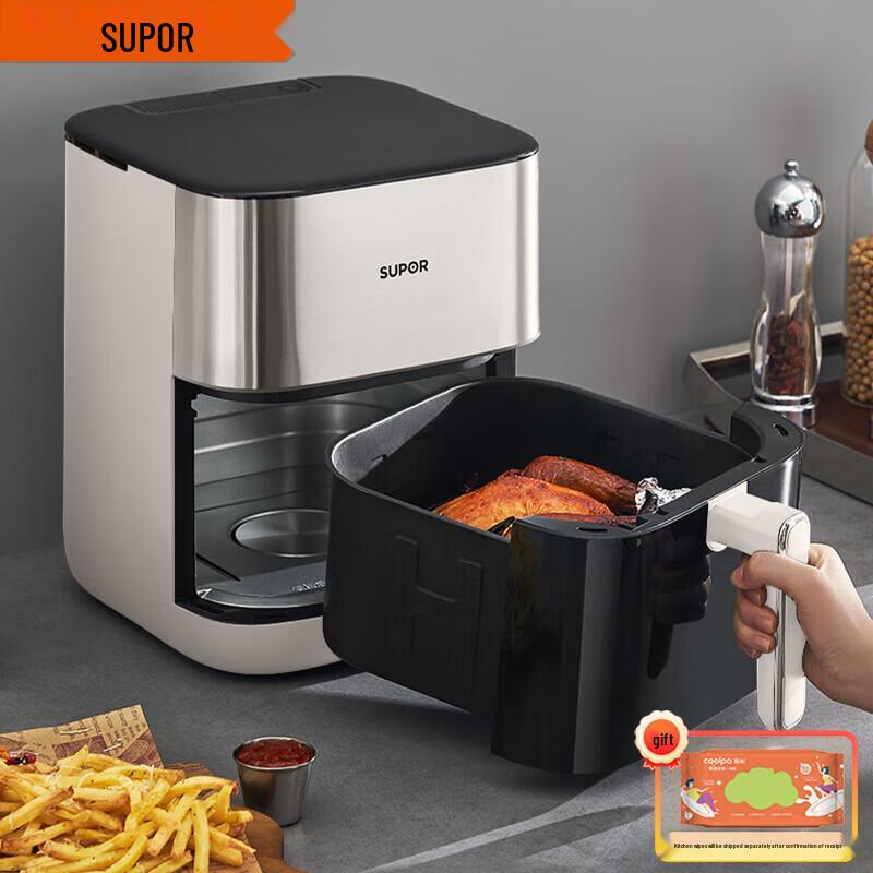 SUPOR 6L Smart No-Flip Air Fryer Oven with HD Visual Window CN plug (adapter included)