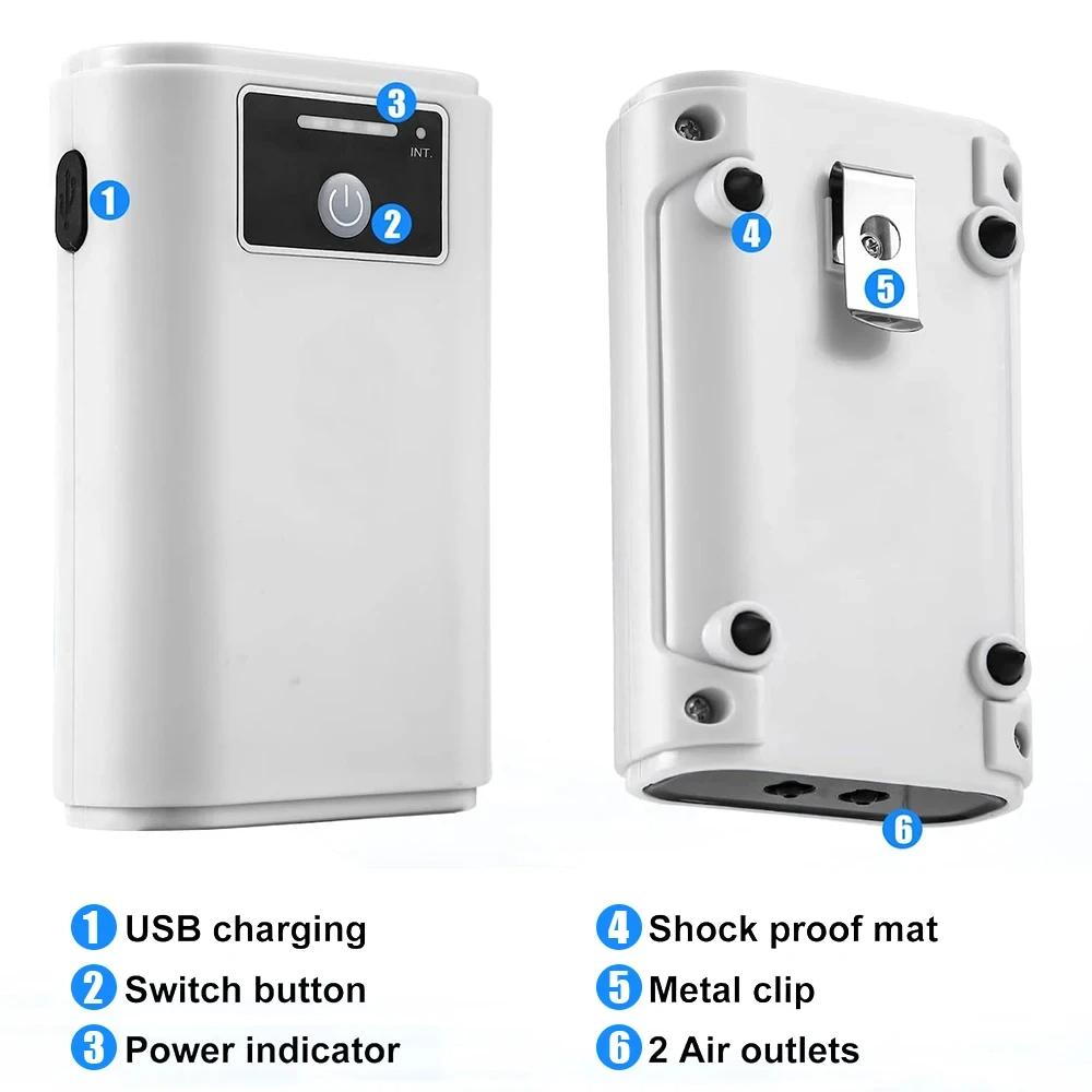 Fish Tank Oxygen Air Pump USB Charging Rechargeable Battery Household Portable Silent Fishing Tool