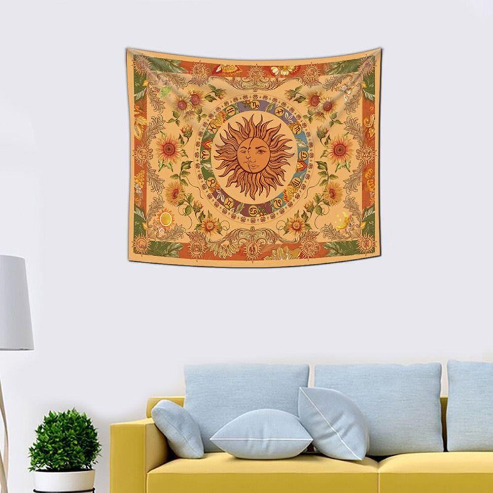 Sun and Moon Sun Tapestry Psychedelic Wall Rug Mysterious Wall Hanging Blanket  Home Decor