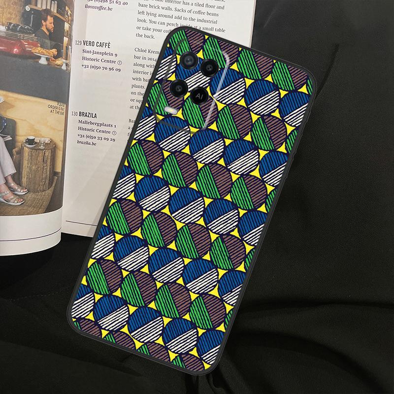 African Fabric Print For Oppo A58 A18 A38 A78 A98 A17 A77 A80 A40 A60 A16 A76 A96 A74 A94 A54 A15 A57S Phone Case