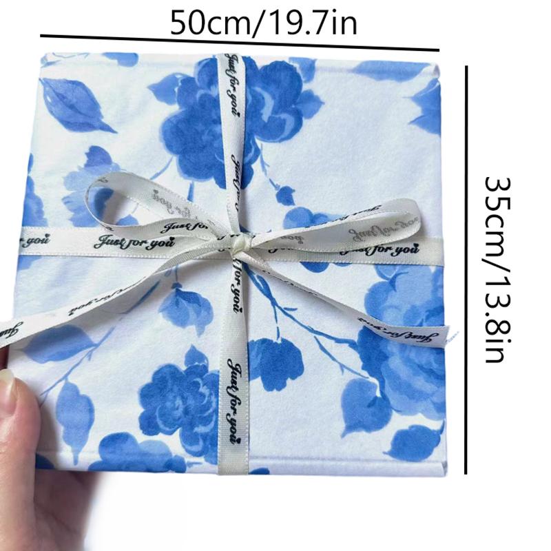10 Stück Blaue Rose Sydney Papier Französischer Stil Geschenkstrauß Blumenverpackungspapier Blumenverpackungspapier Kuchen Backen