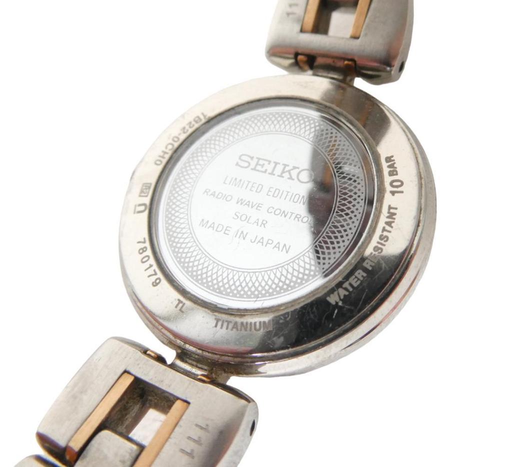[USED] SEIKO Exceline 1B22-0CH0 Diamond Solar Radio-Controlled Wristwatch