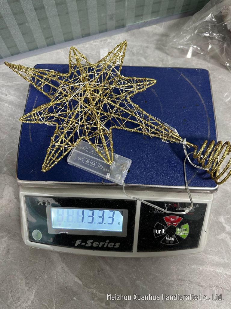 LED Iron Star Christmas Tree Topper
