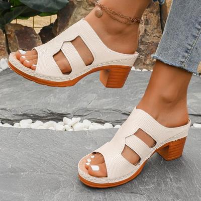 Fashion 2025 New Summer Women's Slippers Fashion Open Toe Casual Slippers Women Outdoor Best Seller Plus Size High Heels Zapatos Mujer