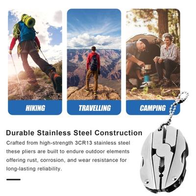 Stainless Steel Folding Multi-Tool Pliers Heavy Duty Metal Multi-purpose Pocket Tools Pliers Portable Outdoor Fishing Camping Hiking Collapsible