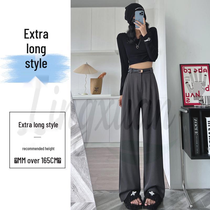 Spring 2026 Women's High Waist Wide Leg Straight Suit Pants