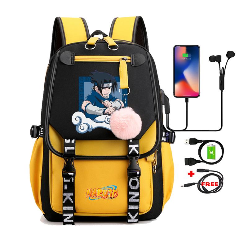 Anime Backpack for Teen Student Schoolbag Men Women Leisure Usb Travel Bag Boy Girl Back To School Backpack Rucksack