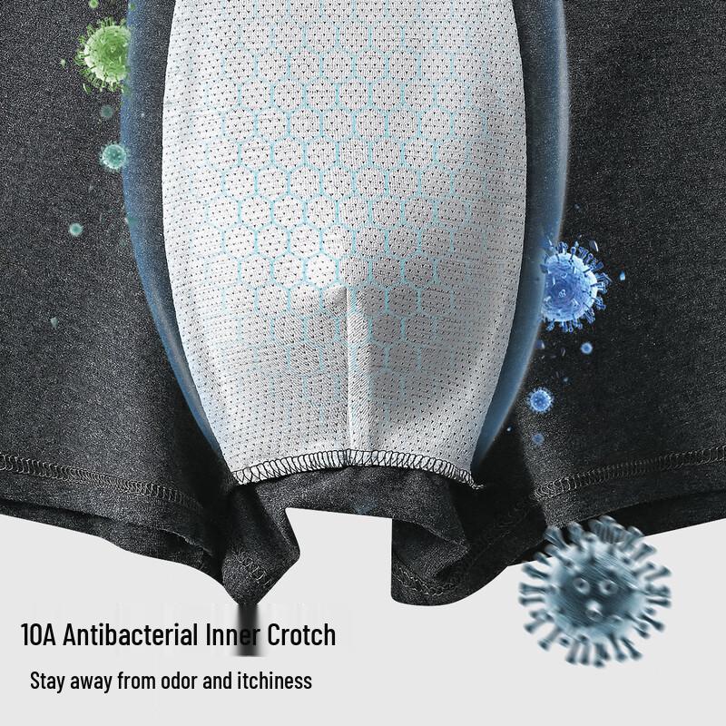 Men's Modal Cotton Antibacterial Boxer Briefs 5-Pack