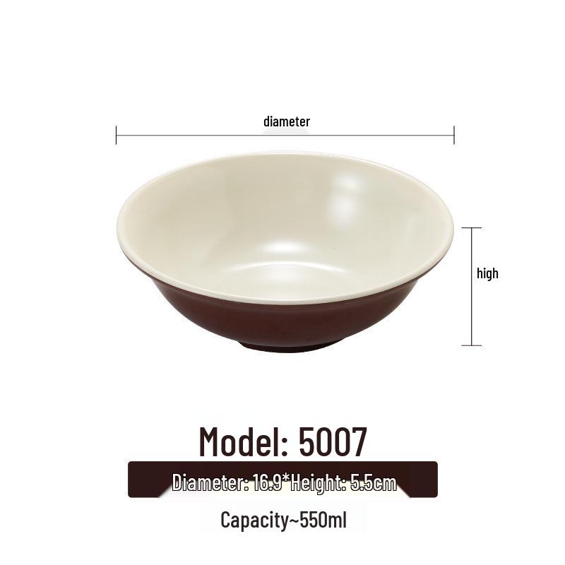 Melamine White Noodle Bowl, Imitation Porcelain, Large Plastic Soup/Rice Bowl for Commercial Use.