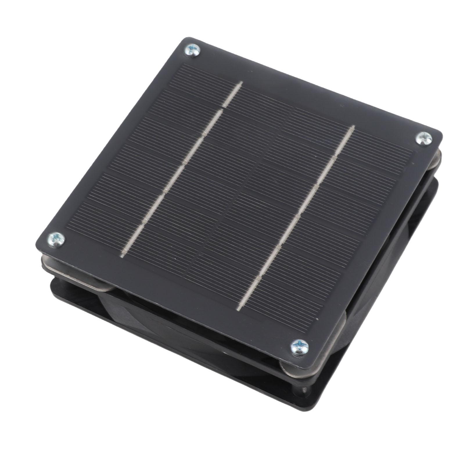 

2 in 1 Solar Exhaust Vent Fan Solar Powered Exhaust Fan 3W 6V Angle Silent for Chicken Coop Greenhouse with Monocrystalline Solar Panel