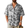 Men's Hawaiian Print Short Sleeve Casual Shirt.
