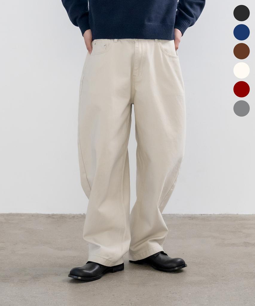 INDUST Barrel Fit Curved Wide Pants_6 Colors