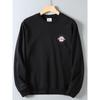 Men's Autumn Sweatshirt with Fish Scale Embroidery, Heavy Wash, and Long Sleeves, Suitable for Sports and Casual Wear