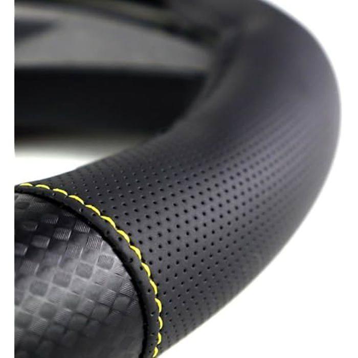 Housse de volant - MOMO - Carbon Noir et Jaune - Universelle - Antidérapante - Confortable