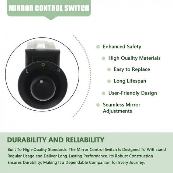 Door Remote Mirror Switch for 2011-14 Dodge Challenger 2011-17 Jeep Wrangler