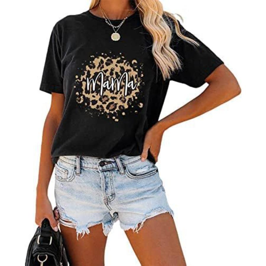 Männer Frauen Casual O Neck Printed T-shirt O Neck Kurzarm Baumwolle Tops
