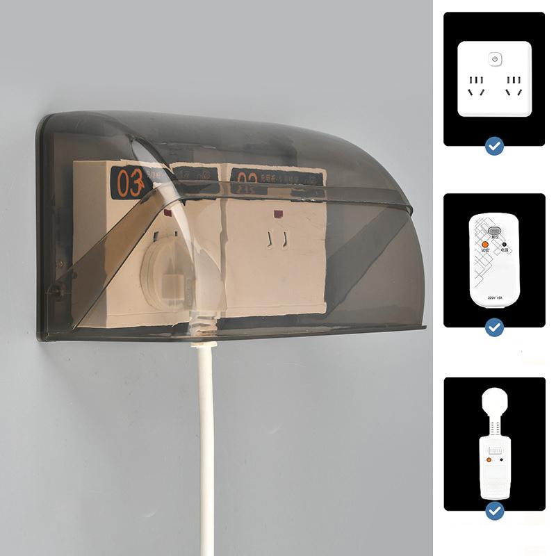 86 typ Wand Steckdose Wasserdichte Box Selbst-Adhesive Elektrische Stecker Abdeckung Bad Doppel Schalter Schutz Steckdose Spritzwassergeschützte Box