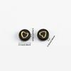 110/220/450 black acrylic heart-shaped beads 7mm round, with loose spacing beads in a heart-shaped pattern, used for DIY bracelet and jewelry making