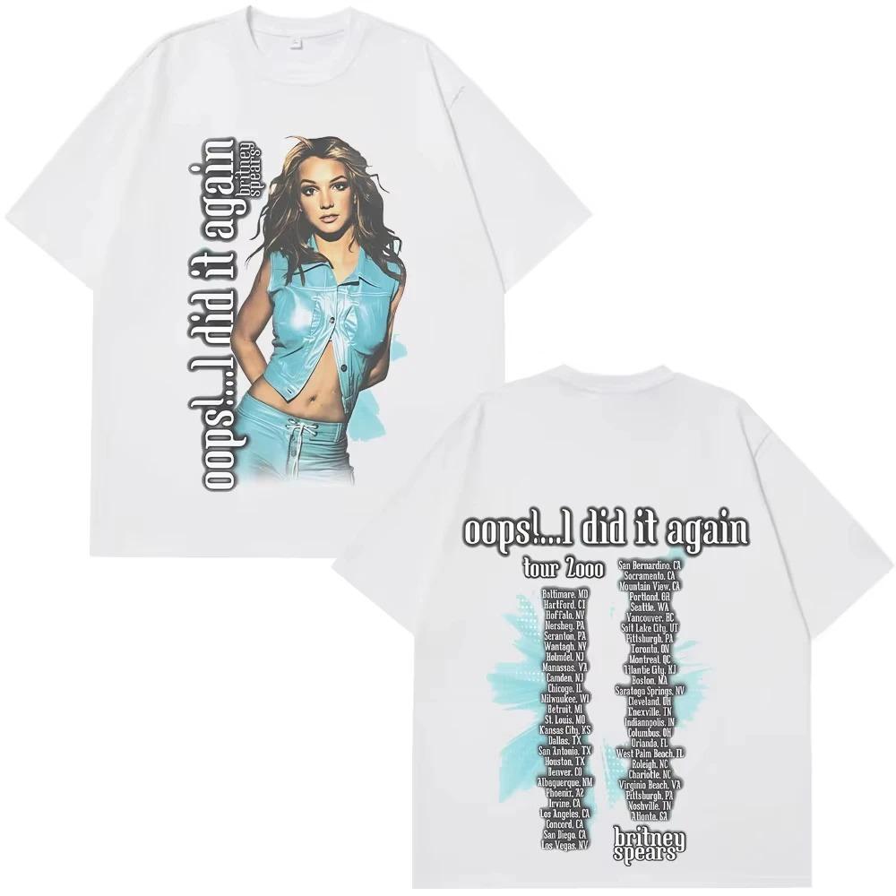 Britney Spears Oops I Did It Again 2026 Tour TShirt Mens Fashion Hip Hop 2026 Spring Summer Couple Casual Wear Tshirts