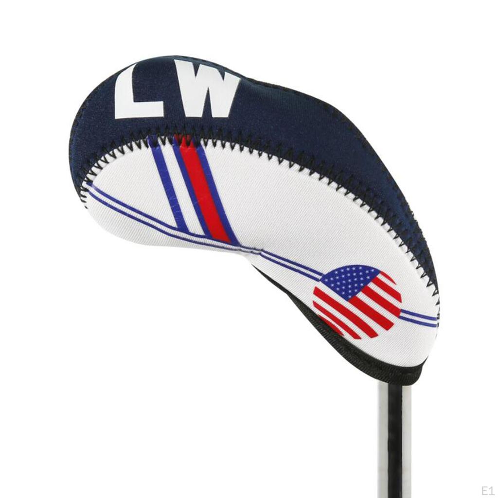 10 Pieces Golf Headcover Set, Head Cover, 4-9, , PW, LW, Waterproof