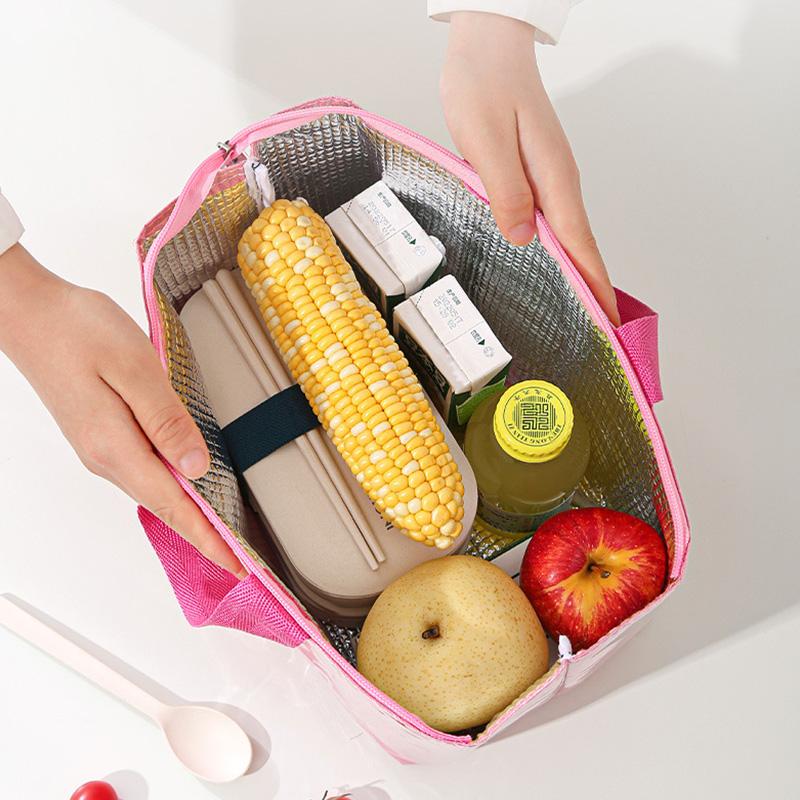 Insulated Lunch Box Bag Picnic Food Storage Tote Bag Student Work Office Picnic Thermal Bento Box Bag Waterproof Travel Bag