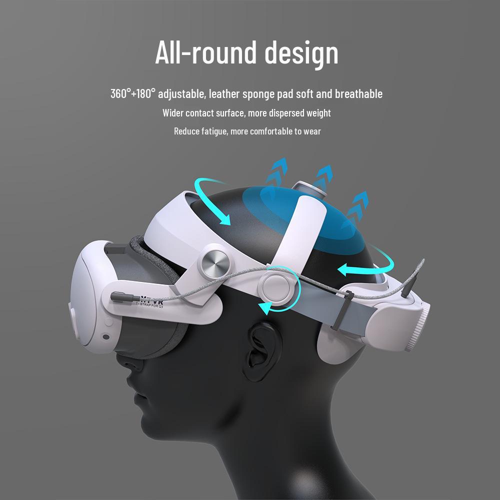 Meta Quest 3/3S VR Accessories T300 Elite Headset with Extended Battery Life
