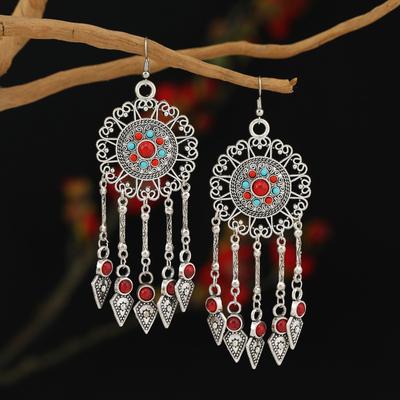 Niche Design Retro Exotic Earrings Women's Long Personalized Fringed Earrings Bohemian Temperament Earrings