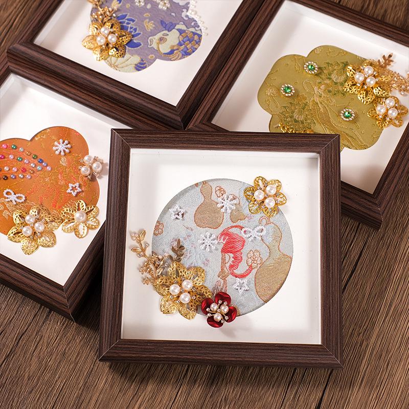 DIY Pearl Brocade Painting Kit: Chinese-Style Photo Frame for Spring Festival, Mother's Day & Team Building