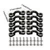 10PCS/20PCS C-Shaped Sailing Deck Rope With Screws Marine Hardware Fixed Handle Buckle Replacement Parts For Kayak Boat Accessories