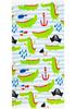 Beach Towel for Kids Velour Terry Blanket Throw for Swimming Bath Travel Camping and Picnic, Flamingo Lobster Octopus.