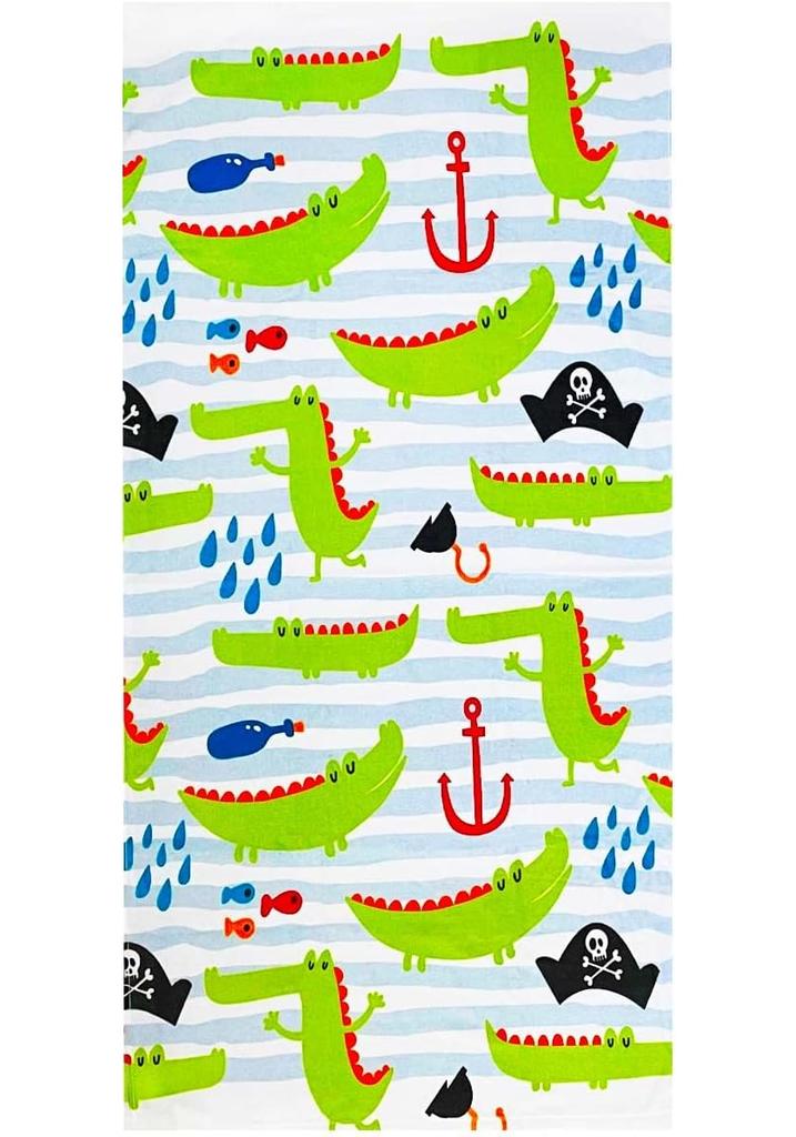 Beach Towel for Kids Velour Terry Blanket Throw for Swimming Bath Travel Camping and Picnic, Flamingo Lobster Octopus.