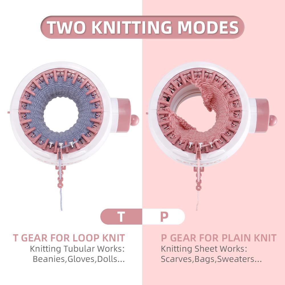 Máquina de tejer SENTRO, kit de telar inteligente de 22 agujas para tejer calcetines, gorros y calabazas, máquina de tejer a mano para hacer lana