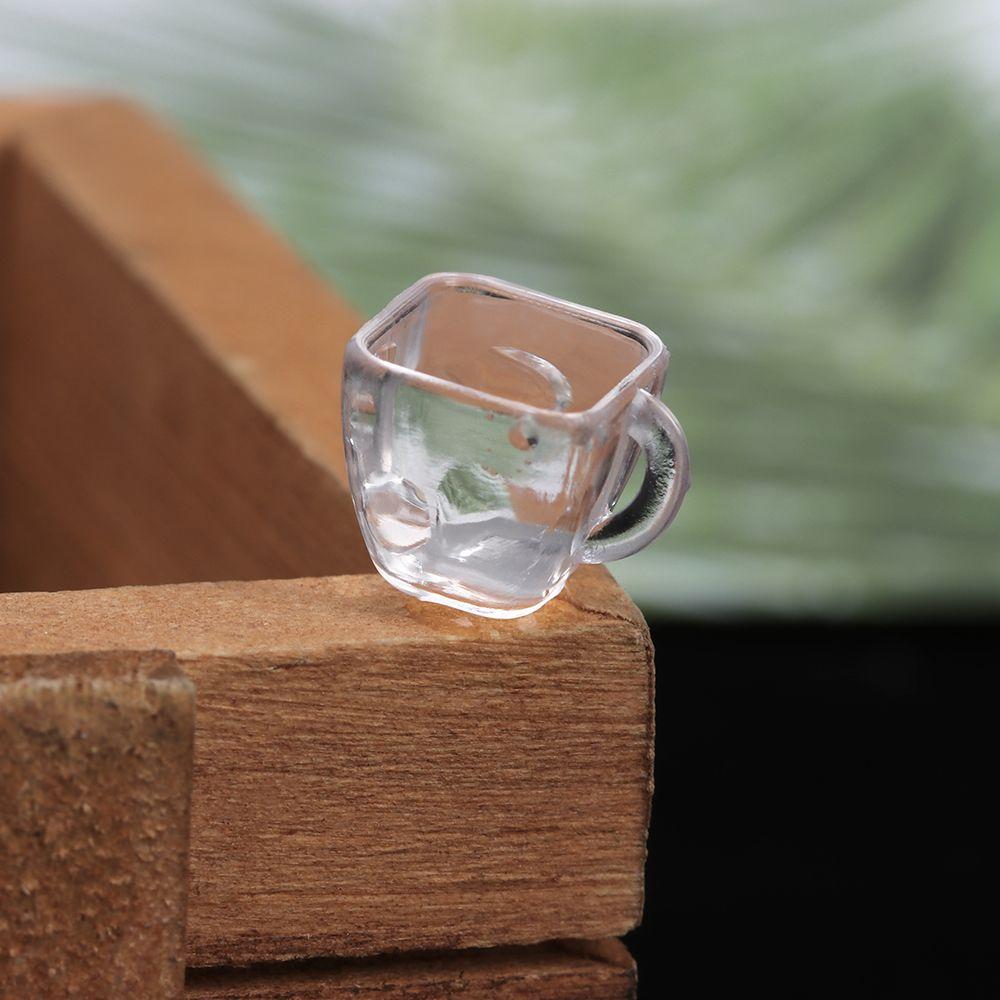 17PCS/Set Acrylic DIY  Dollhouse Accessories Ice Cream Bowl Simulation Cookware Mini Cup Miniatures Goblet