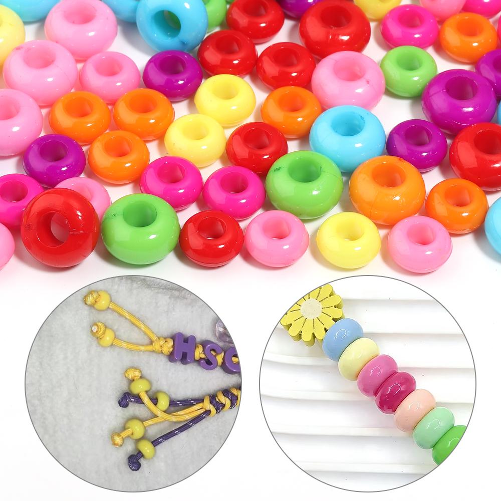 50-100pcs Acrylic Beads Mixed Color Abacus Loose Beads For Jewelry Making DIY Necklace Bracelet Phone Chain Keychain Accessories