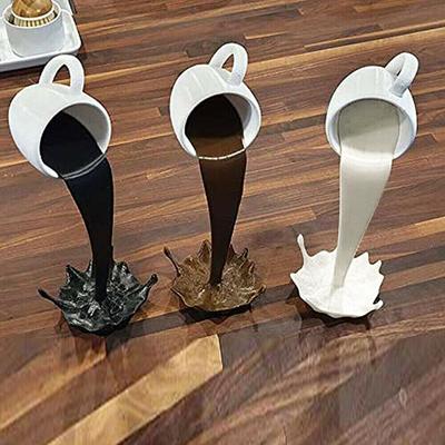 Talos Flotante Vertiendo Taza De Café Líquido Diseño De Taza Modelo De Resina Decoración Del Hogar En Miniatura
