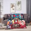 Hazbins Hotels Coperta Peluche Lucifer Biancheria da Letto in Flanella per Studenti Coperte per Arredo Casa Calde Qualità Personalizzata Copriletto Compleanno